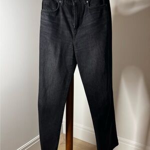 Reformation Women's High Rise Black Jeans